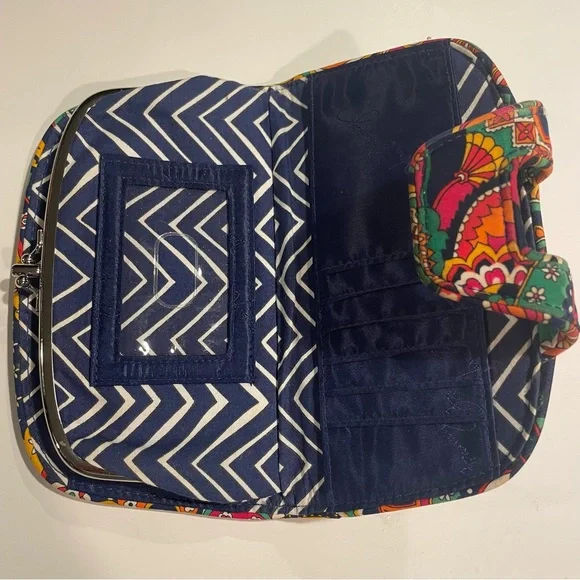 Vera Bradley Venetian Tote Double Handle Purse And Wallet ID/Money Holder - Picture 14 of 15